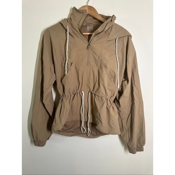 Calia Tan Windbreaker Cinch Waist Jacket Size XS New - Picture 2 of 4